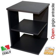 Load image into Gallery viewer, Tavolino Sala Open Tavolo Multiuso Table Servetto Multifunzione Design x Divano cm. 37x37x50H antracite 879 grigio
