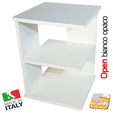 Load image into Gallery viewer, Tavolino Sala Open Tavolo Multiuso Table Servetto Multifunzione Design x Divano cm. 37x37x50H Bianco Opaco Standard
