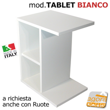 Carica l&#39;immagine nel visualizzatore di Gallery, Tavolo Tavolino Multiuso Table BIANCO servetto Letto Divano Pc Tablet Multifunzione comodino
