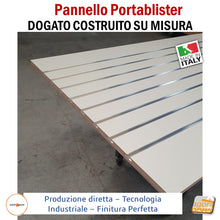 Load image into Gallery viewer, Pannelli dogati costruiti su richiesta con misure specifiche - slatted display panel for bespoke furniture shops
