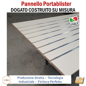 Pannelli dogati costruiti su richiesta con misure specifiche - slatted display panel for bespoke furniture shops
