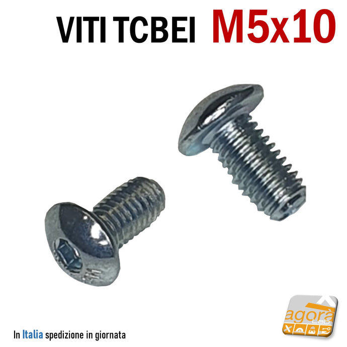 VITE TCBEI 5X10 ZINCATE A BRUGOLA ESAGONO INCASSATO FILETTO METRICO BULLONE PRODUTTORE FILETTATO