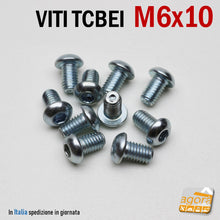 Load image into Gallery viewer, 500Pcs SCREWS SCREW TCBEI M 6x10 WHITE GALVANIZED CYLINDRICAL HEAD ALLEN MA6
