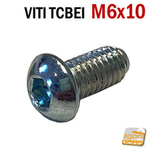 Load image into Gallery viewer, 500Pcs SCREWS SCREW TCBEI M 6x10 WHITE GALVANIZED CYLINDRICAL HEAD ALLEN MA6
